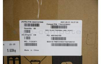 Lenovo 5H41C21946 HEATSINK Heatsink C 82L7 UMA_Huayi