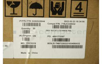 Lenovo 5H50S29044 HINGE C 82UD R&L