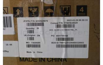 Lenovo 5H50S29070 Hinge C 82SD PL