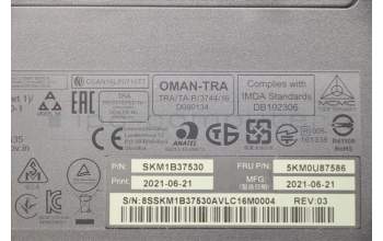 Lenovo 5KM0U87586 KYB_MOUSE Primax R71_G2 2.4G BKG BE_En