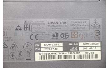 Lenovo 5KM0U87609 Keyboard_Mouse, 2.4G, Portuguese, Black, Non Backlight