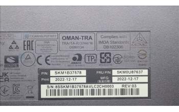 Lenovo 5KM0U87637 Keyboard_Mouse, Wireless, Arabic, Black