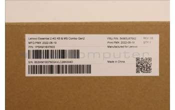 Lenovo 5KM0U87662 Keyboard_Mouse, Wireless, Russian Cyrillic, Black, Non Backlight