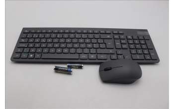 Lenovo 5KM0U87836 Keyboard_Mouse,2.4G,Belgium English,Luna Grey