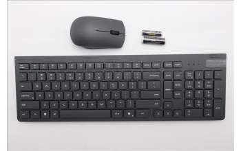 Lenovo 5KM0U88017 Keyboard_Mouse, 2.4G, US Euro, Luna Grey, Black Wheel