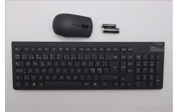 Lenovo 5KM0U88023 Keyboard_Mouse, 2.4G, Nordic, Luna Grey, Black Wheel