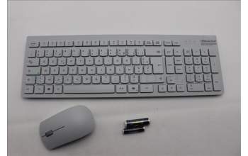 Lenovo 5KM0U88039 AI Keyboard_Mouse, 2.4G, French, Cloud Grey, Darker Wheel