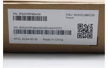 Lenovo 5KM0U88039 AI Keyboard_Mouse, 2.4G, French, Cloud Grey, Darker Wheel