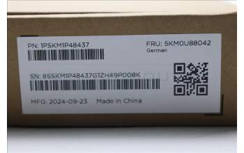 Lenovo 5KM0U88042 AI Keyboard_Mouse, 2.4G, German, Cloud Grey, Darker Wheel