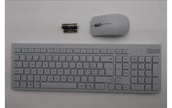 Lenovo 5KM0U88061 AI Keyboard_Mouse, 2.4G, Swiss French/German, Cloud Grey, Darker Wheel