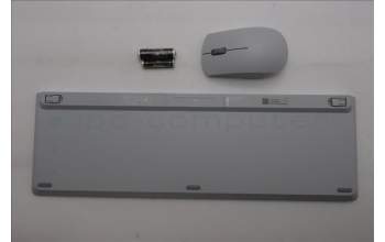 Lenovo 5KM0U88061 AI Keyboard_Mouse, 2.4G, Swiss French/German, Cloud Grey, Darker Wheel