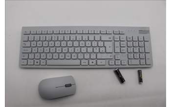Lenovo 5KM0U88065 AI Keyboard_Mouse, 2.4G, UK English, Cloud Grey, Darker Wheel