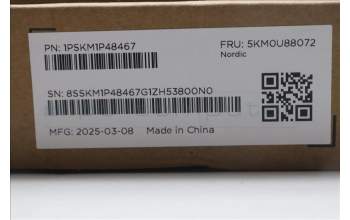 Lenovo 5KM0U88072 AI Keyboard_Mouse, 2.4G, Nordic, Cloud Grey, Darker Wheel