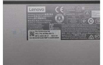 Lenovo 5KM0U88172 AI Keyboard_Mouse, Wireless, Arabic, Storm Grey