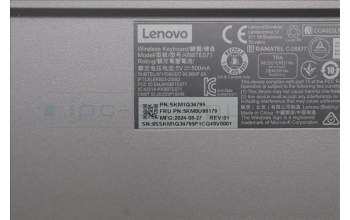 Lenovo 5KM0U88179 AI Keyboard_Mouse, Wireless, German, Storm Grey