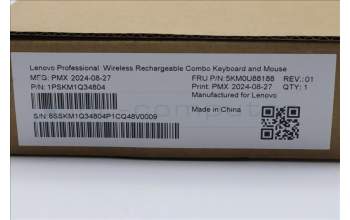 Lenovo 5KM0U88188 AI Keyboard_Mouse, Wireless, Russian/Cyrillic, Storm Grey