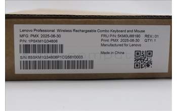 Lenovo 5KM0U88190 AI Keyboard_Mouse, Wireless, Spanish, Storm Grey