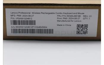 Lenovo 5KM0U88196 AI Keyboard_Mouse, Wireless, Slovenian, Storm Grey