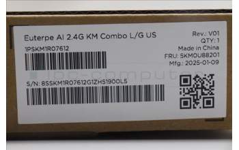 Lenovo 5KM0U88201 Keyboard_Mouse, Wireless, English, Luna Grey