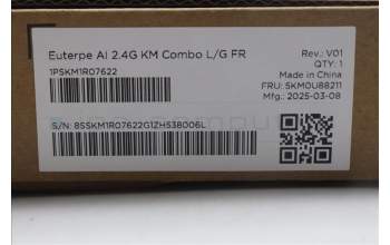 Lenovo 5KM0U88211 Keyboard_Mouse, Wireless, French, Luna Grey