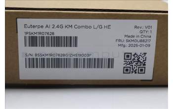 Lenovo 5KM0U88217 Keyboard_Mouse, Wireless, Hebrew, Luna Grey