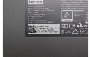 Lenovo 5KM0U88220 Keyboard_Mouse, Wireless, Italian, Luna Grey