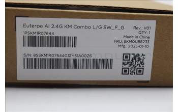 Lenovo 5KM0U88233 Keyboard_Mouse, Wireless, Swiss French/German, Luna Grey