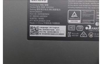 Lenovo 5KM0U88237 Keyboard_Mouse, Wireless, UK English, Luna Grey