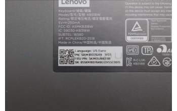 Lenovo 5KM0U88238 Keyboard_Mouse, Wireless, US English Euro, Luna Grey