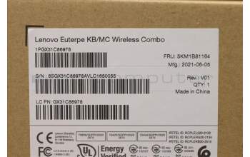 Lenovo 5KM1B81164 Keyboard_Mouse, Wireless, Nordic, Storm Grey, Non Backlight