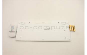 Lenovo 5KM1C40669 Keyboard_Mouse, Wireless, Russian Cyrillic, White Grey, Non Backlight