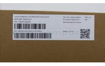 Lenovo 5KM1C40674 Keyboard_Mouse,Wireless,Swiss French/German,White