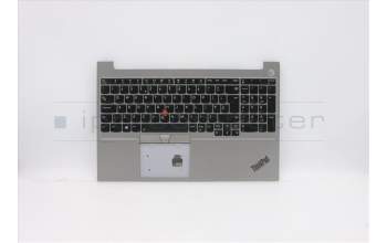 Lenovo 5M10V16985 C-Cover with keyboard, UK English, Silver, Backlight, UK