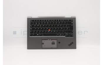 Lenovo 5M10V24937 C-Cover with keyboard, Spanish, Iron Grey, WWAN, UK