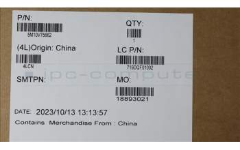 Lenovo 5M10V75662 MECH_ASM 16WUXGA,AR,TP,HYB,LBO/BOE