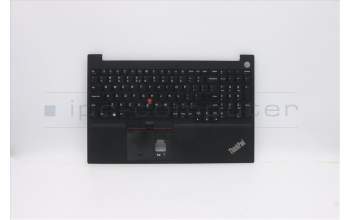 Lenovo 5M10W64572 C-Cover with keyboard, US English Euro, Black, Non-Backlight, Fingerprint, US