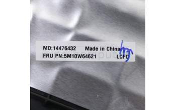 Lenovo 5M10W64621 C-Cover with keyboard, Belgian, Black, Backlight, Fingerprint, UK