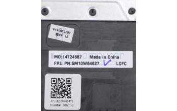 Lenovo 5M10W64627 C-Cover with keyboard, Hungarian, Black, Backlight, Fingerprint, UK