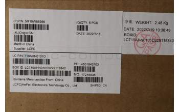 Lenovo 5M10W85956 C-Cover with keyboard, US English Euro, Deep Black, WLAN, US