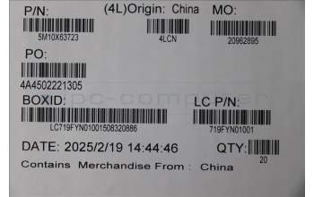 Lenovo 5M10X63723 RUBBER-F-CABLE,GUIDE