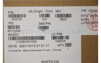 Lenovo 5M10Z27326 MECH_ASM FRU KB Cc_PT_FP_BK_UK_BRL