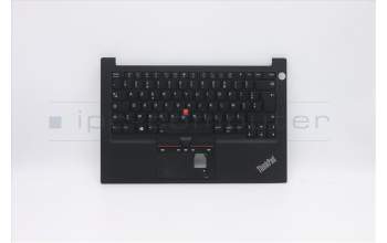 Lenovo 5M10Z27369 C-Cover with keyboard, French, Black, Backlight, Fingerprint, US