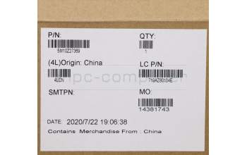 Lenovo 5M10Z27369 C-Cover with keyboard, French, Black, Backlight, Fingerprint, US