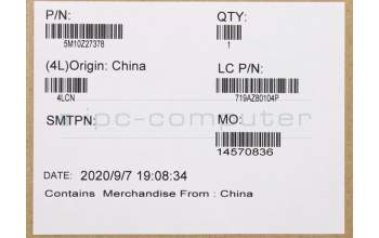 Lenovo 5M10Z27378 MECH_ASM FRU BLKB Cc_PT_FP_BK_UK_CZE/SLK