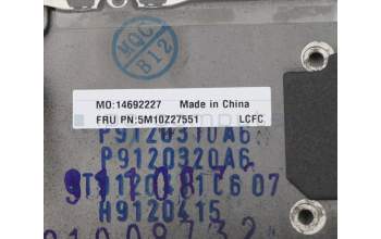 Lenovo 5M10Z27551 C-Cover with keyboard, Norwegian, Deep Black, WWAN, UK