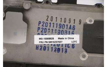 Lenovo 5M10Z37027 C-Cover with keyboard, Russian, Deep Black, WWAN, US