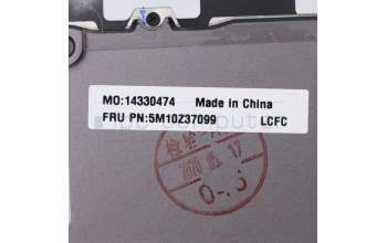 Lenovo 5M10Z37099 C-Cover with keyboard, Hungarian, Iron Grey, WLAN, UK