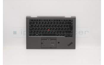 Lenovo 5M10Z37116 C-Cover with keyboard, Portuguese, Iron Grey, WLAN, UK
