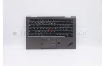 Lenovo 5M10Z37118 C-Cover with keyboard, Russian, Iron Grey, WLAN, US