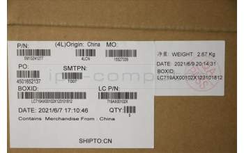 Lenovo 5M10Z41277 C-Cover with keyboard, French, Black, Backlight, US